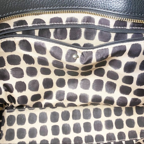KATE SPADE Black Leather Suede Tote Purse - Picture 9 of 14
